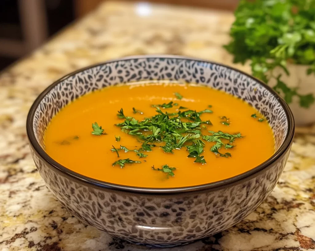 Spring Soup: Carrot Ginger Soup in 15 Minutes