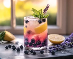 Summer Drinks Nonalcoholic: Blueberry Lavender Lemonade in 10 Minutes