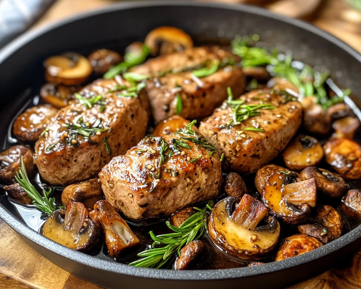 Spring Dinner Ideas: Balsamic Mushroom Pork Tenderloin in 30 Minutes