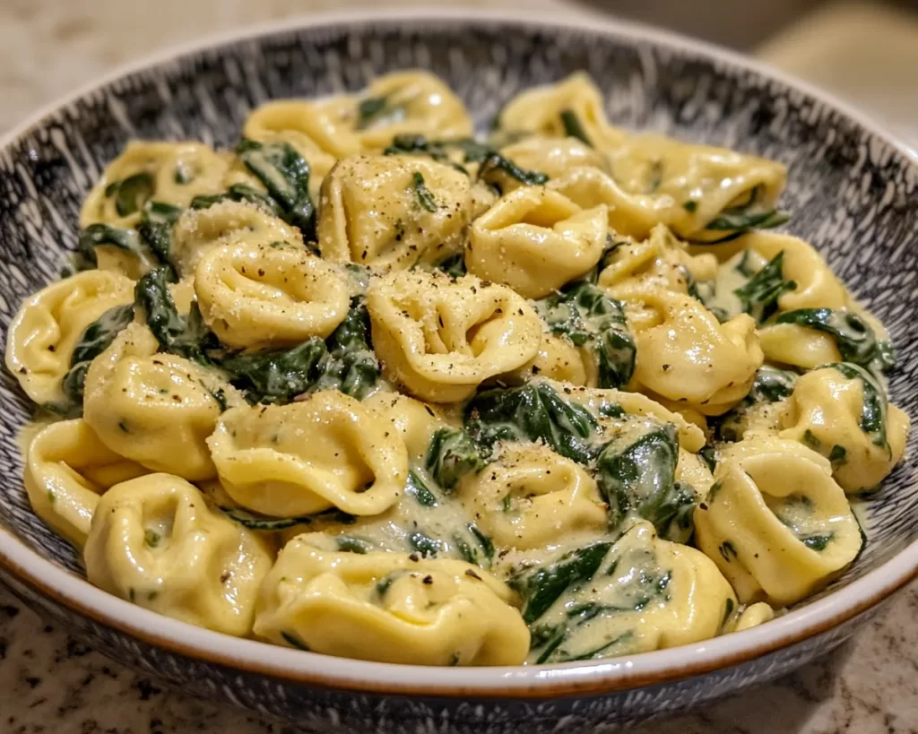 Spring Dinner Ideas: Creamy Spinach Tortellini in 20 Minutes