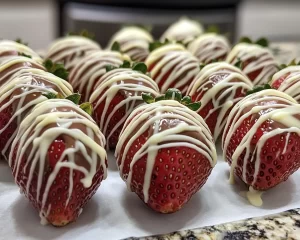Easter Chocolate Covered Strawberries: White Chocolate Easter Egg Drizzled Strawberries in 20 Minutes