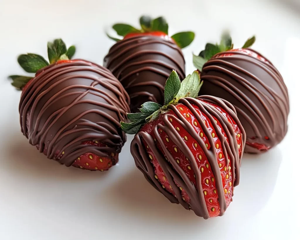Easter Chocolate Covered Strawberries: Dark Chocolate Drizzled Easter Strawberries in 20 Minutes