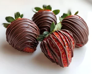 Easter Chocolate Covered Strawberries: Dark Chocolate Drizzled Easter Strawberries in 20 Minutes