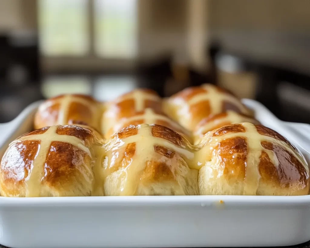 Spring Baking: Hot Cross Buns With Orange Glaze in 40 Minutes