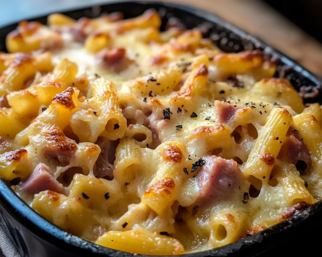 Easy Dinner Recipes for Family: Ham & Cheese Pasta Bake in 20 Minutes
