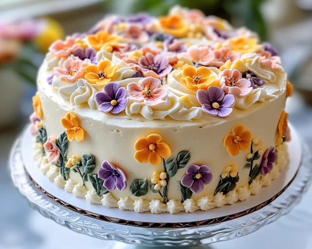 Spring Cake Designs: Lemon Floral Cake Design