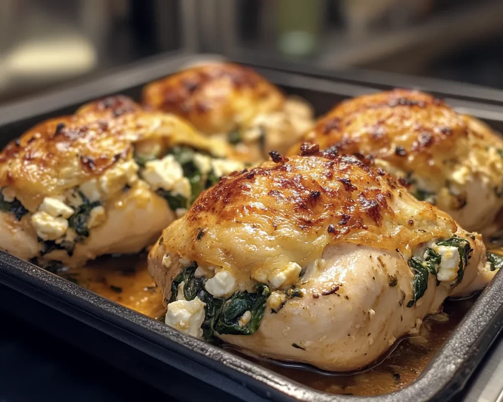 The Lazy Way to Make Spinach & Feta Stuffed Chicken