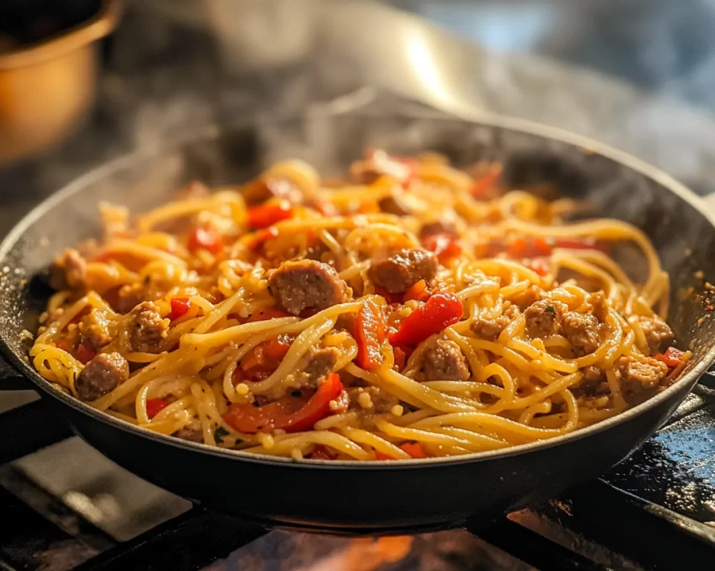 Easy Dinner Recipes for Family: Sausage & Pepper Pasta in 20 Minutes