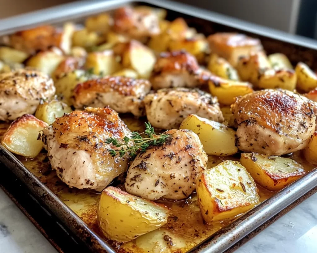 Easy Dinner Recipes for Family Comfort Foods: Sheet Pan Chicken + Potatoes