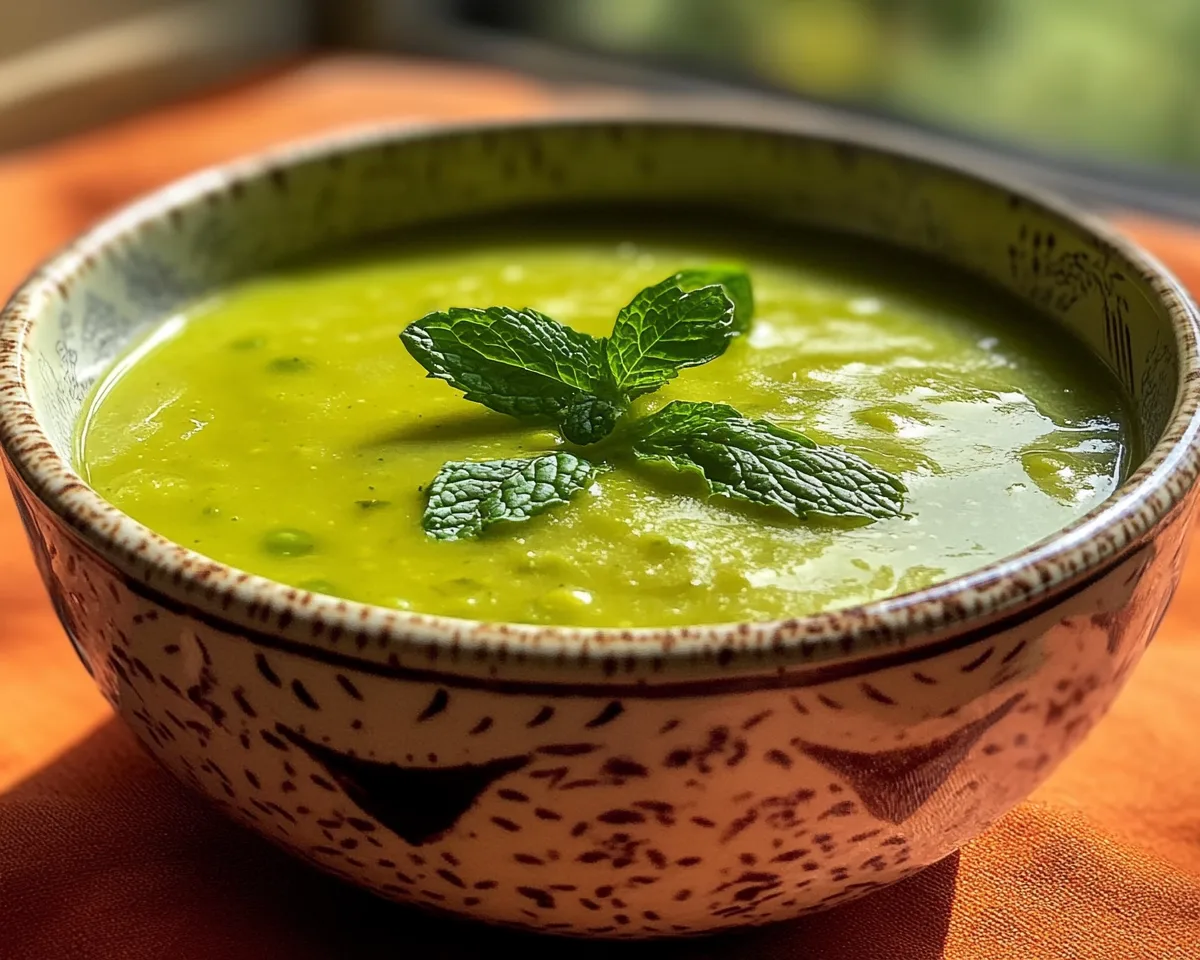 Spring Soup: Sweet Pea & Mint Soup in 20 Minutes