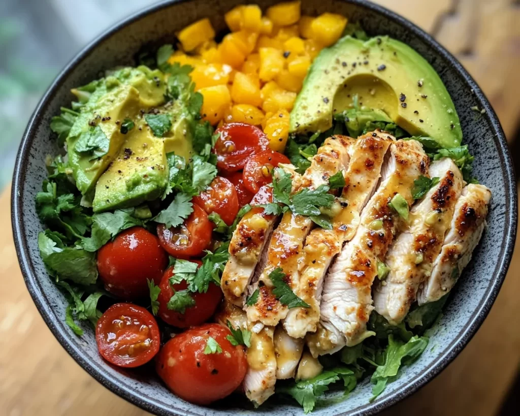 Summer Meals: Chicken Avocado Salad Bowl