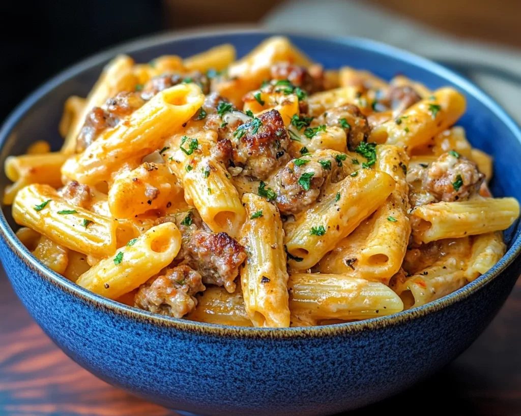 Easy Dinner Recipes for Family Comfort Foods: One Pot Creamy Sausage Pasta in 25 Minutes