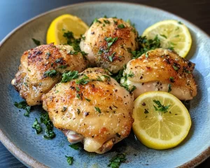 Spring Dinner: Garlic Parmesan Roasted Chicken Thighs in 25 Minutes