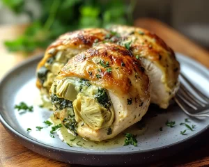 Spring Dinner Ideas: Spinach Artichoke Stuffed Chicken in 20 Minutes