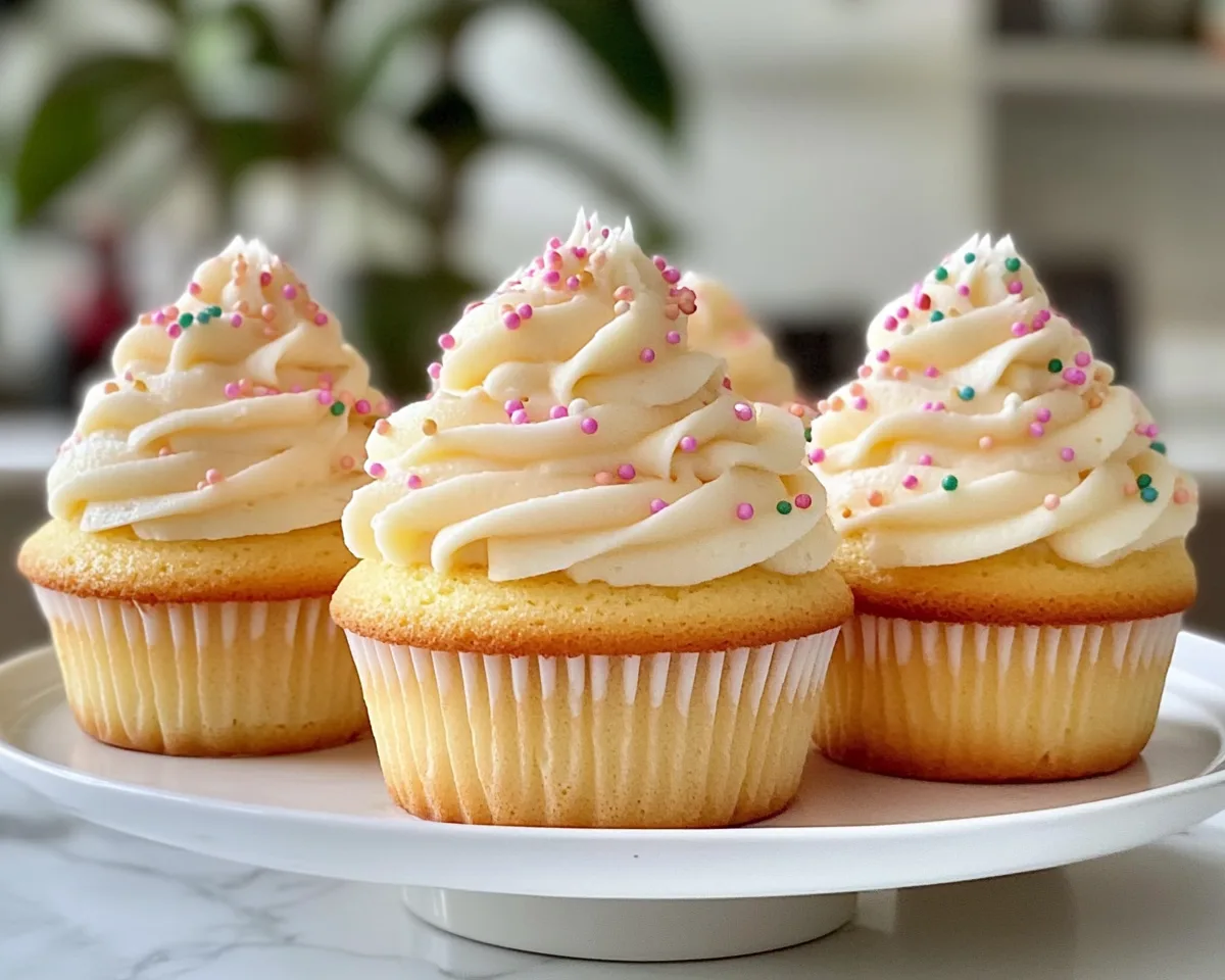 Spring Cupcakes: Vanilla Lemon Buttercream Cupcakes in 5 Steps