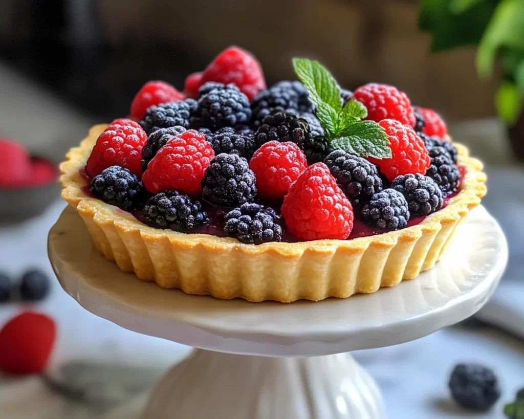 Spring Desserts: No-Bake Berry Tart in 5 Ingredients
