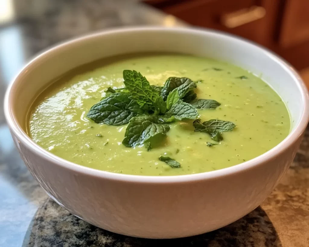 Spring Soup: Pea Mint Yogurt Soup in 15 Minutes