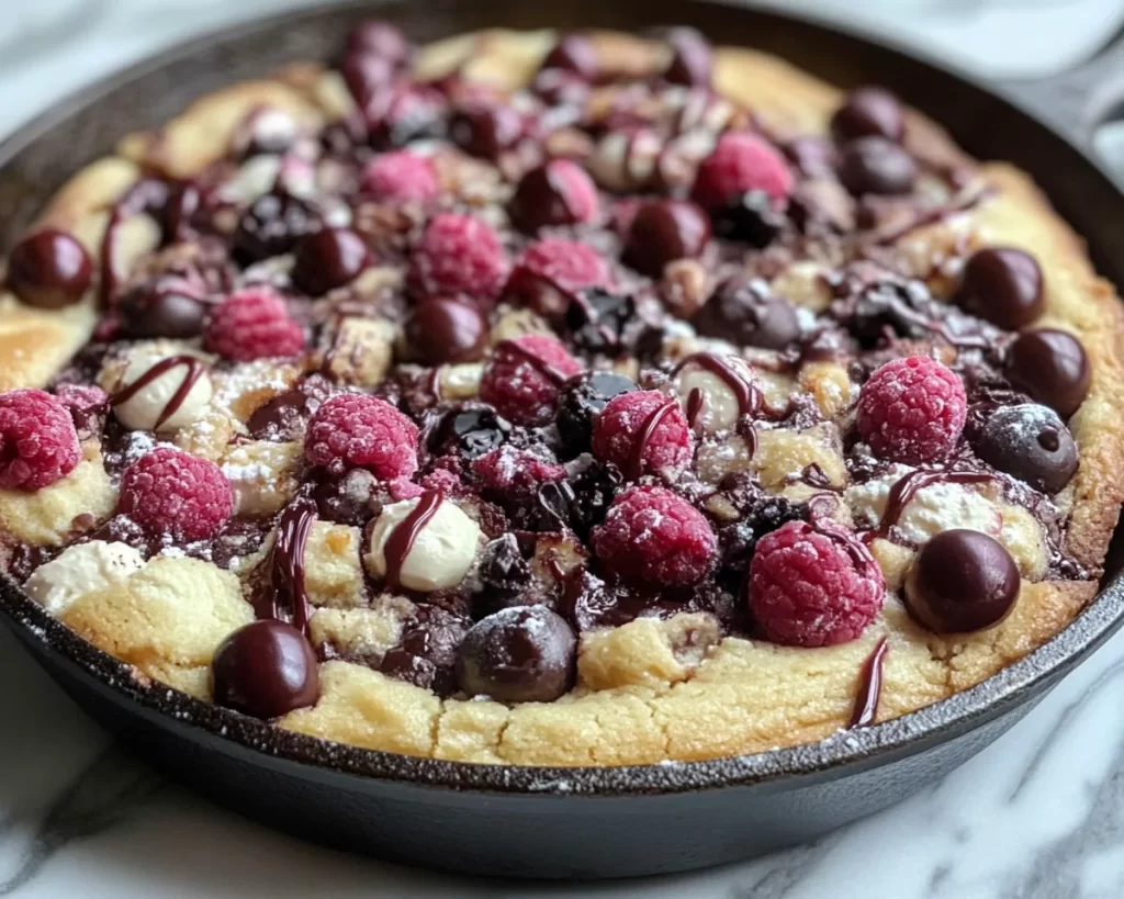 Black Forest Cookie: Giant Black Forest Skillet Cookie in 25 Minutes