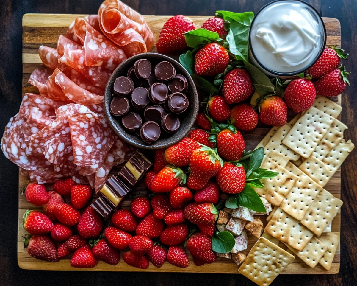 Spring Charcuterie Board Ideas with Chocolate Covered Strawberries in 5 Steps
