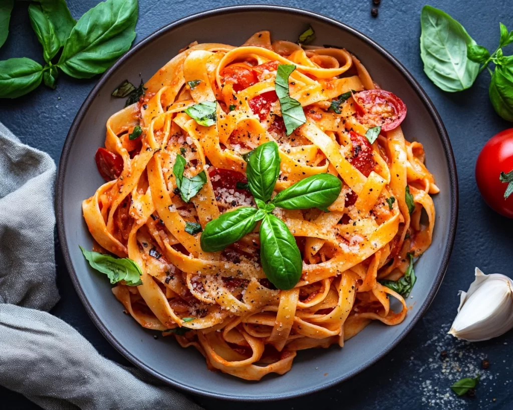 Spring Dinner: Tomato Basil Pasta (Light)