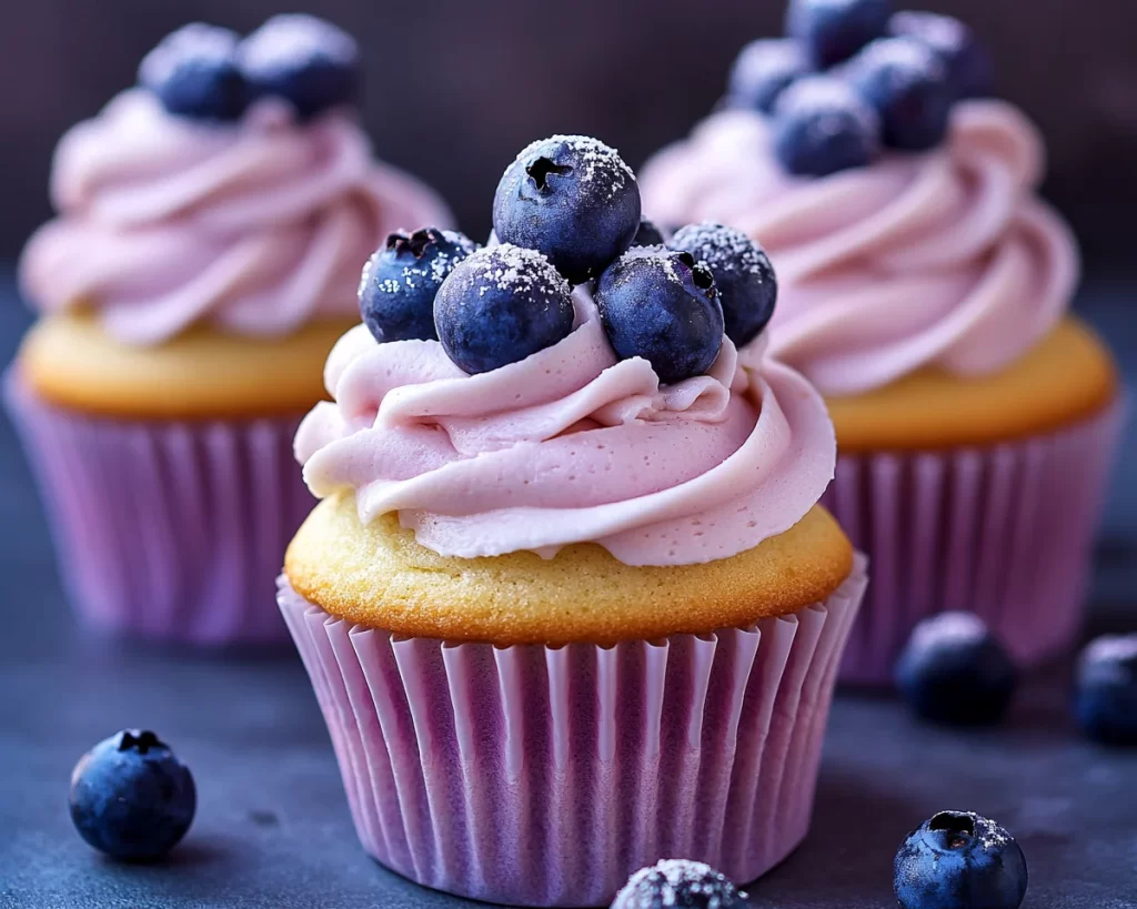 Spring Cupcakes: Blueberry Vanilla Cupcakes in 7 Steps