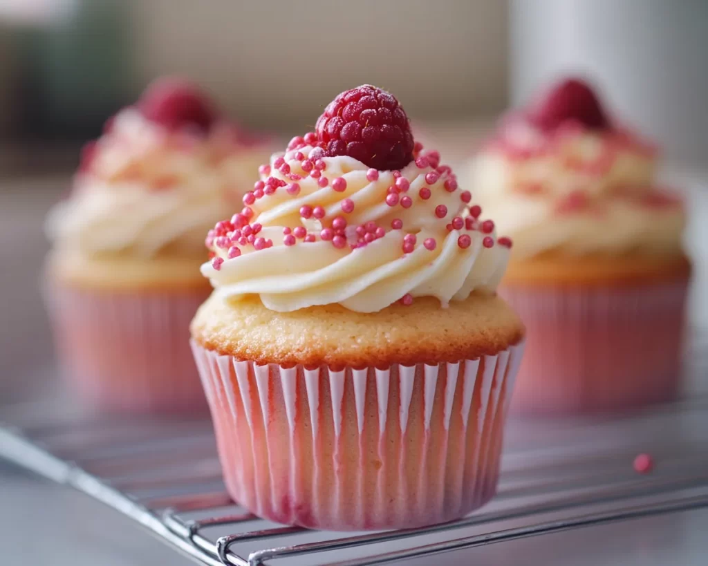 Spring Cupcakes: Raspberry White Chocolate Cupcakes in 7 Steps