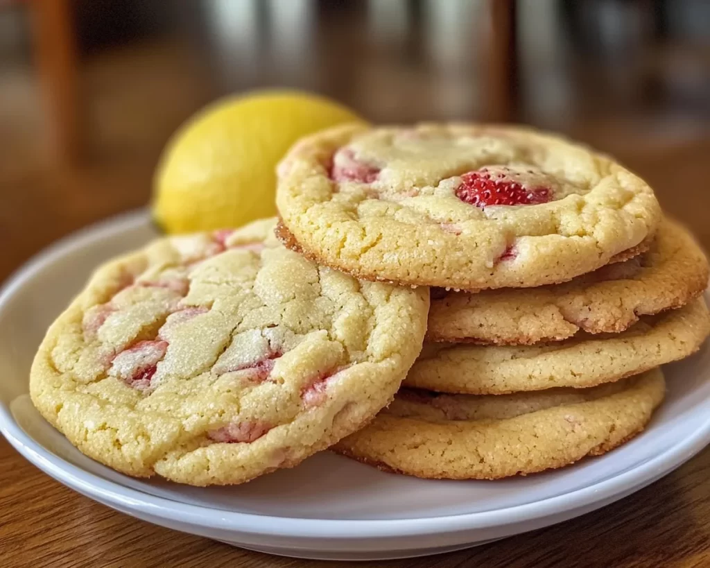 Spring Cookies: Strawberry Lemon Cookies (Soft)