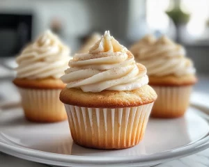 Soft & Gooey Cinnamon Roll Cupcakes with Cream Cheese Frosting
