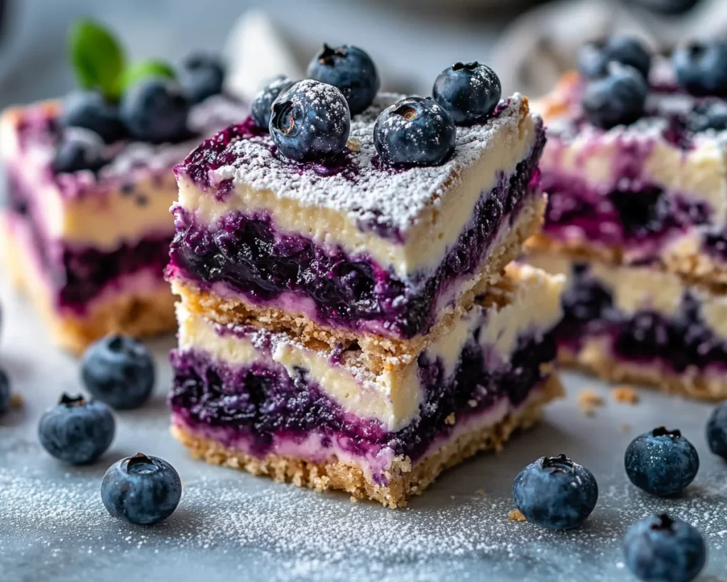 Spring Desserts: Blueberry Cream Bars in 5 Steps