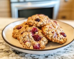 Spring Desserts: Berry Oatmeal Cookies in 5 Steps