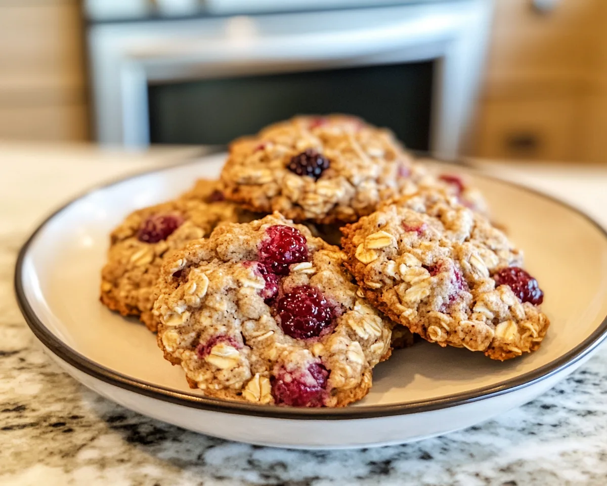 Spring Desserts: Berry Oatmeal Cookies in 5 Steps