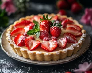 Spring Desserts: Strawberry Honey Tart in 5 Steps