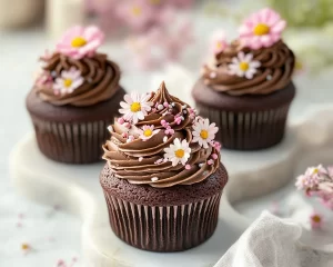 Spring Cupcakes: Mocha Chocolate Cupcakes in 7 Steps