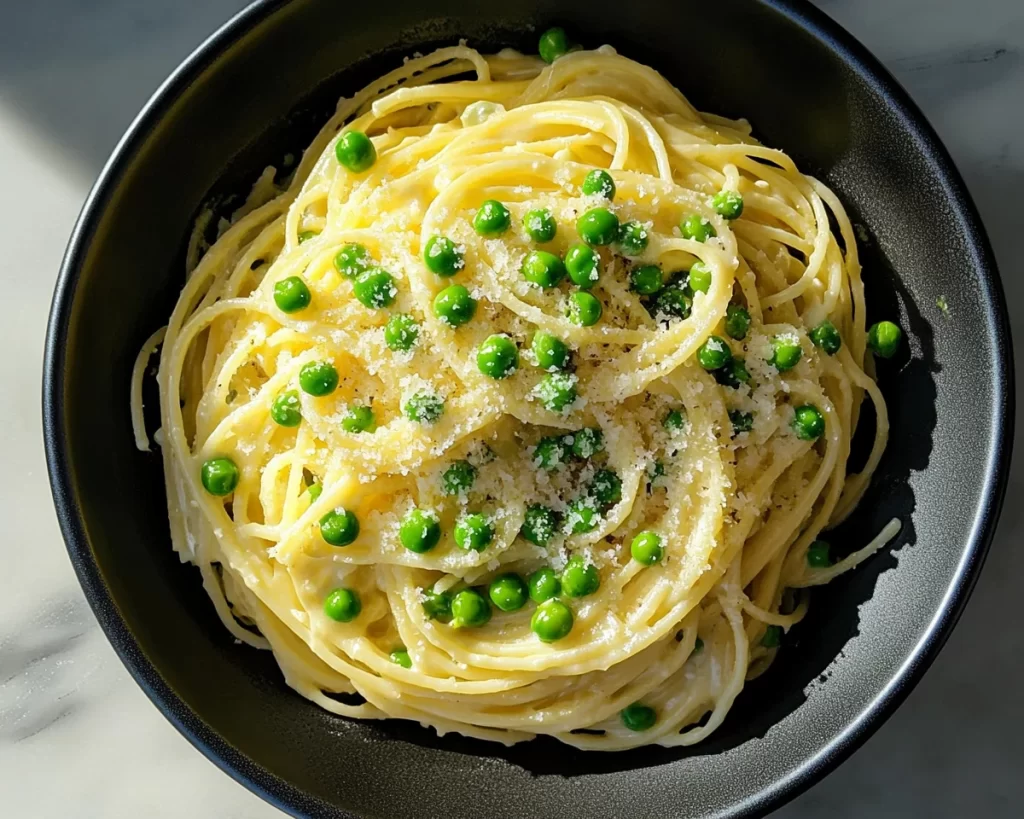 Spring Dinner: Creamy Pea Pasta in 15 Minutes