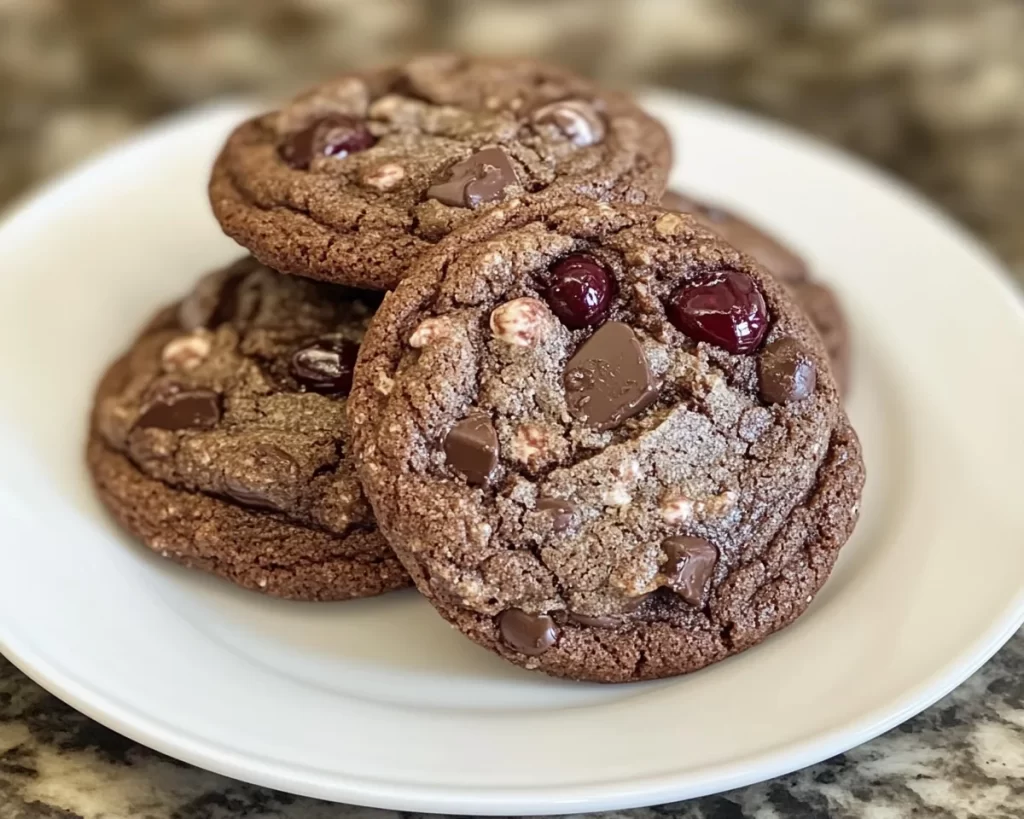 Black Forest Cookie: Chewy Dark Chocolate Maraschino Cookies in 25 Minutes