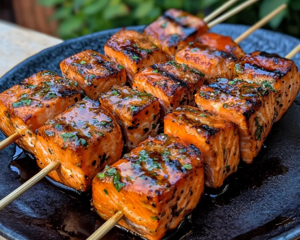 Grilling Recipes: Teriyaki Salmon Skewers in 20 Minutes