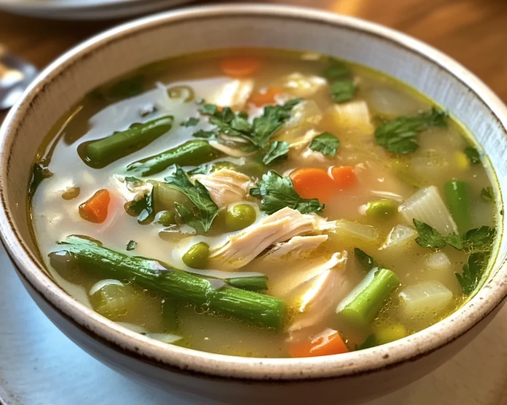 Spring Soup: Chicken & Asparagus Soup in 25 Minutes