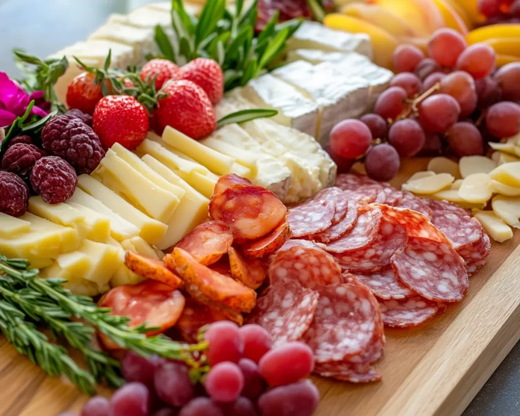 Spring Charcuterie Board Ideas: Floral Spring Cheese Board in 20 Minutes