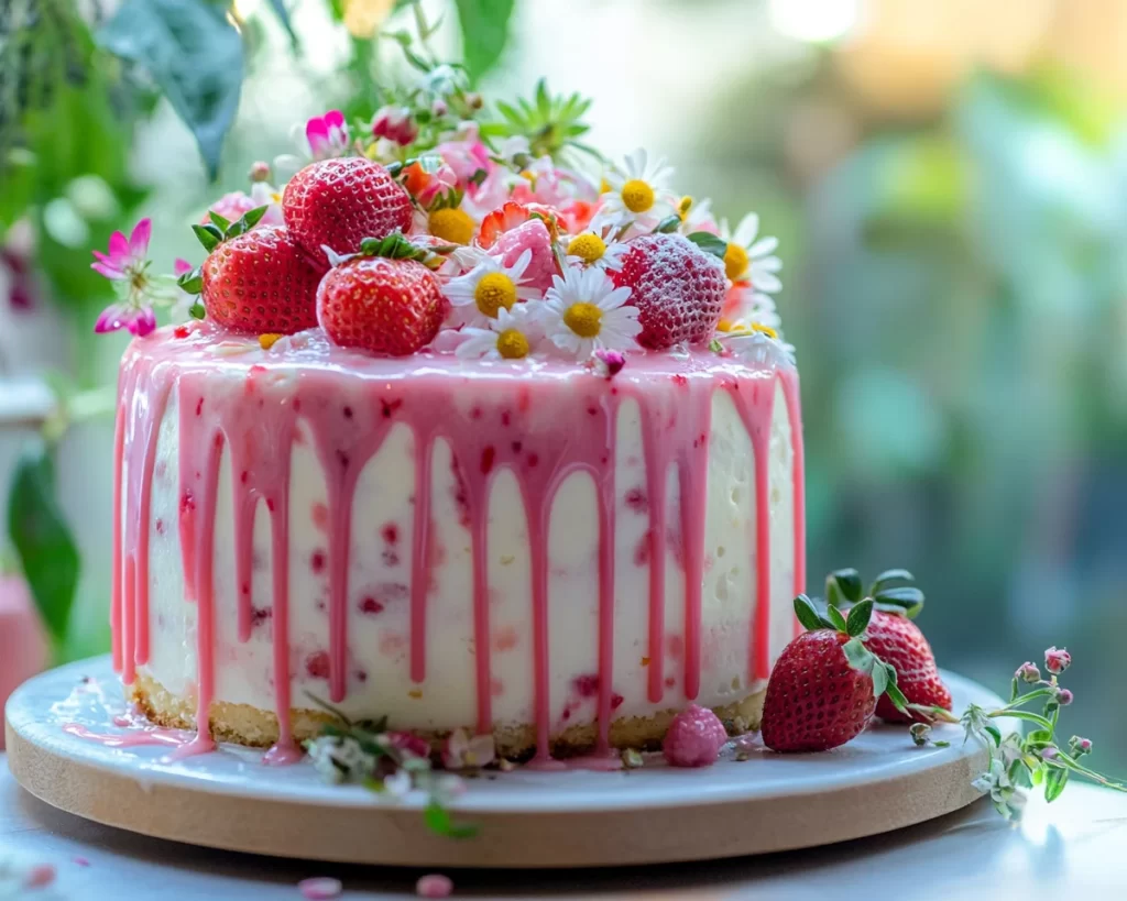 Spring Cakes: Strawberry Lemonade Drip Cake in 40 Minutes
