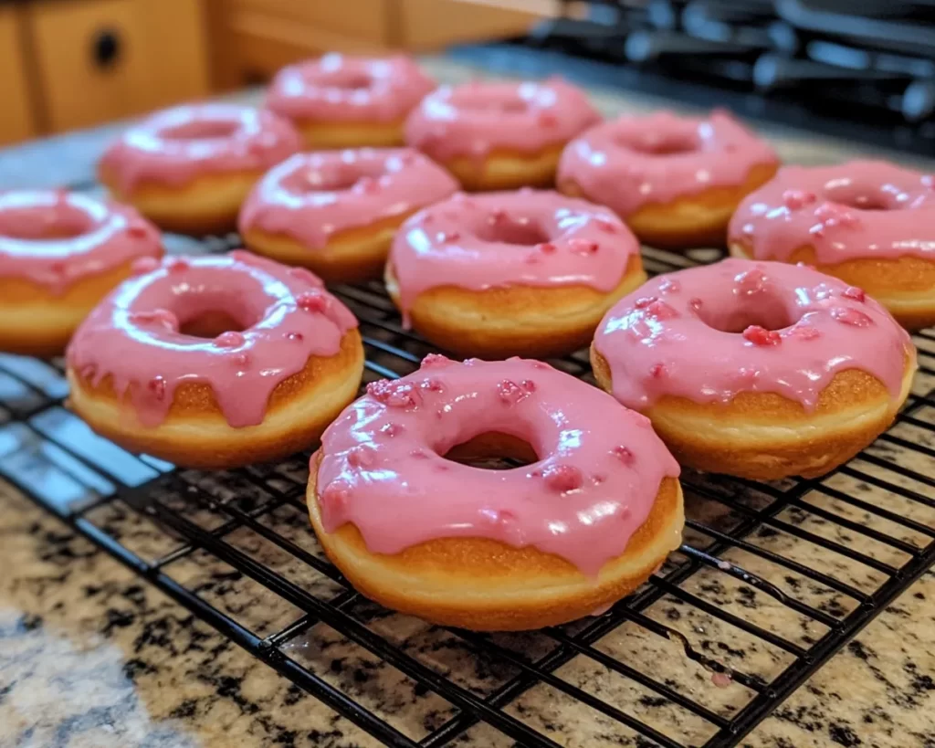 Spring Baking: Strawberry Glazed Donuts in 5 Steps