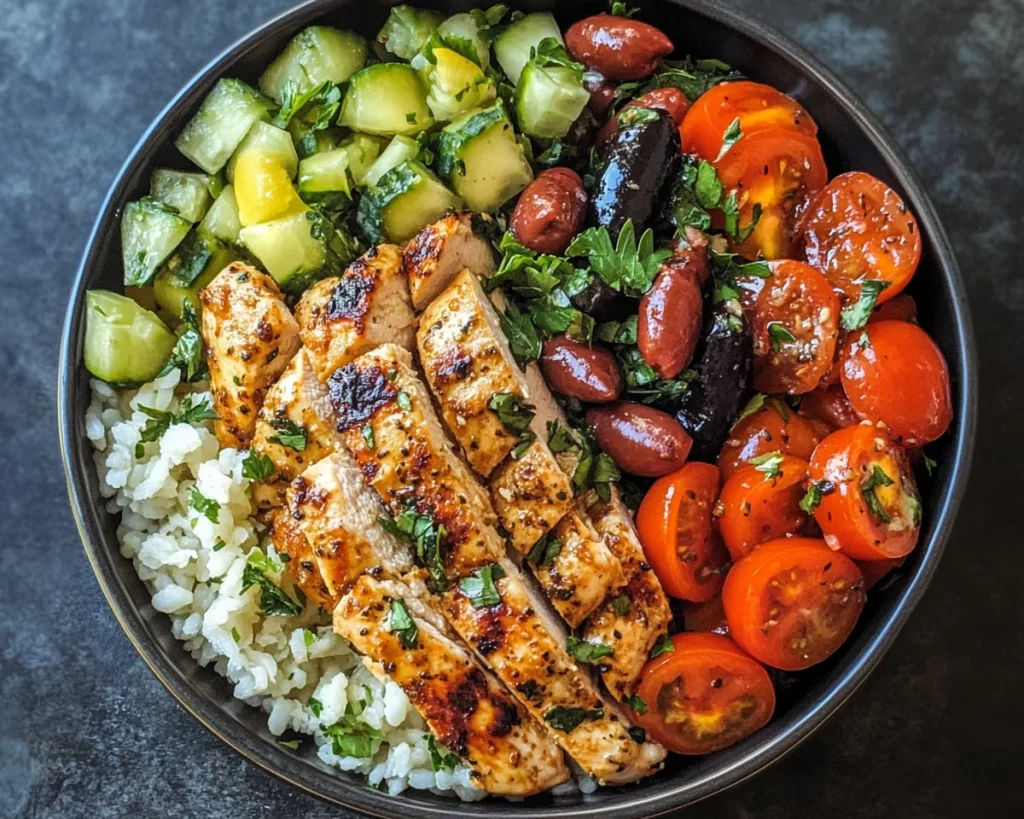 Summer Dinner Ideas: Mediterranean Chicken Bowls in 20 Minutes
