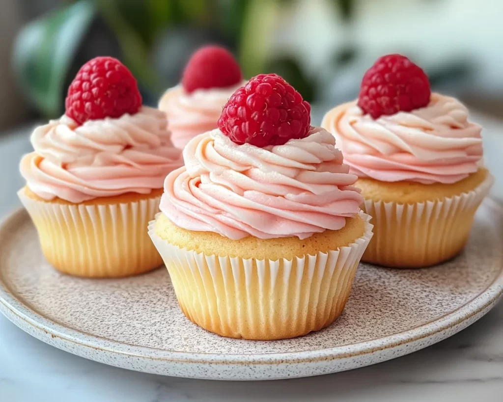 Spring Cupcakes: Raspberry Vanilla Cupcakes in 7 Steps