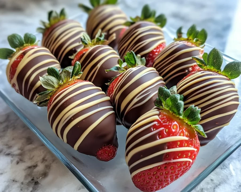 Easter Chocolate Covered Strawberries: Marbled Chocolate Dipped Strawberries in 20 Minutes
