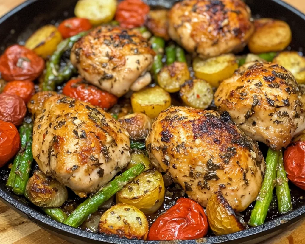 Spring Dinner Recipes: One Pan Chicken + Veggies