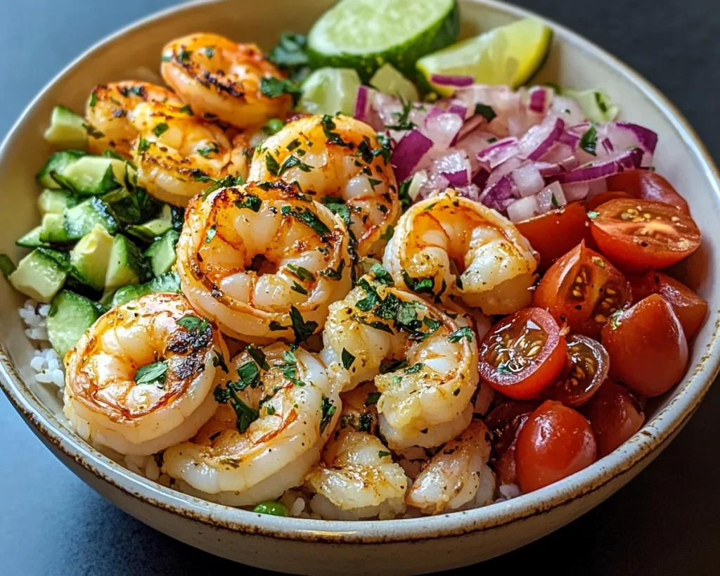 Summer Dinner Ideas: Mediterranean Shrimp Bowls in 20 Minutes