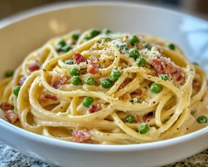 Spring Dinner Ideas: Creamy Pea & Bacon Pasta in 20 Minutes