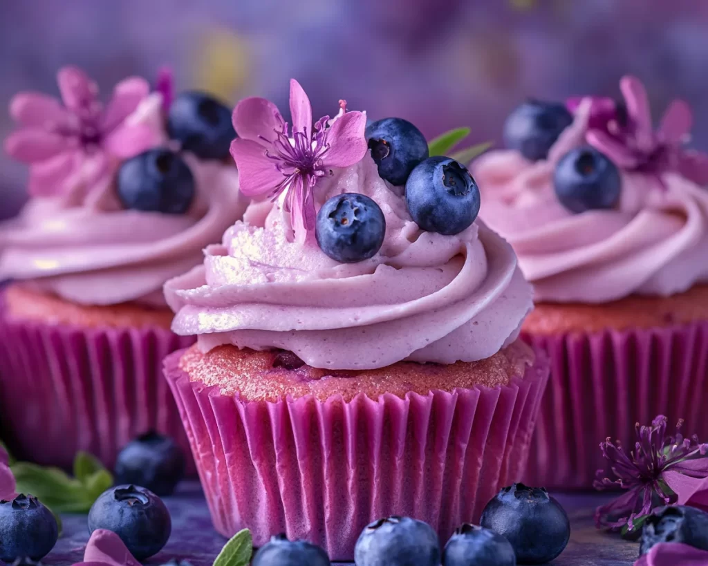 Spring Cupcakes: Blueberry Cream Cheese Cupcakes in 7 Steps