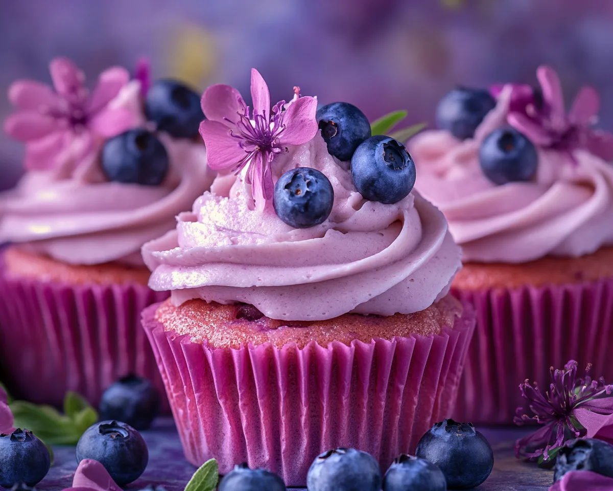 Spring Cupcakes: Blueberry Cream Cheese Cupcakes in 7 Steps