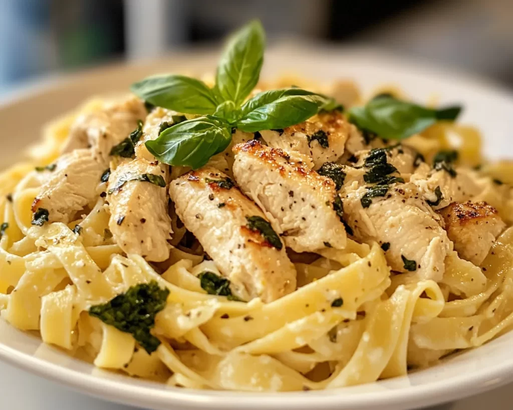 Spring Dinner Ideas: Lemon Basil Chicken Pasta in 20 Minutes