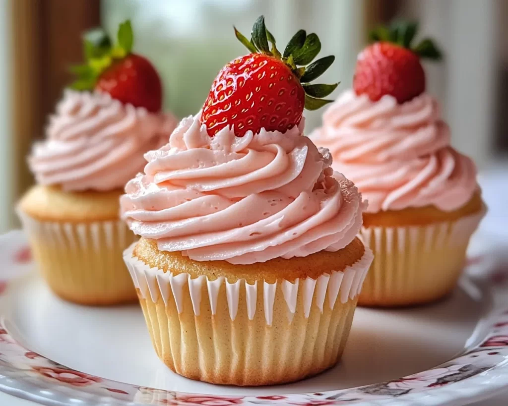 Spring Cupcakes: Strawberry Buttercream Cupcakes in 7 Steps
